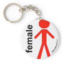Female Stick Figure Keychains