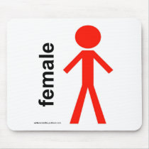 Female Stick Figure Mousemats