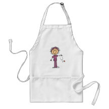 Female Stick Figure Nurse Apron