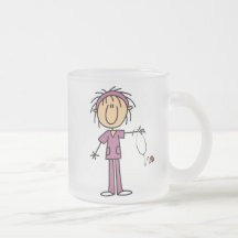 Female Stick Figure Nurse Mugs