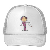 Female Stick Figure Nurse Trucker Hat