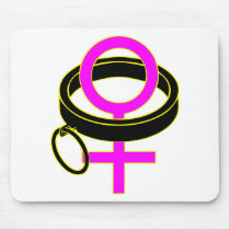 female submissive collar symbol mousepads
