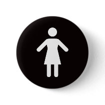 Female symbol, white stylized woman on black