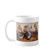 Female trapeze acrobats at circus coffee mugs