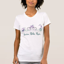 Female Triathlete-Swim. Bike. Run. Tees