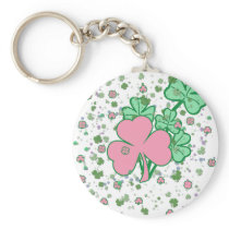 Feminine for St Patricks Day Keychain