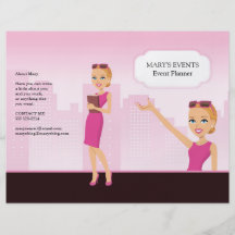 Feminine Illustrated Flyer - Unfolded (You fold it