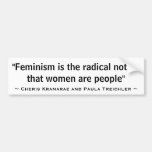 Feminism is the radical notion that women are bumper stickers