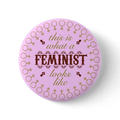 Feminist Button by smallhandsdesigns