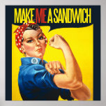 Feminist Make me a Sandwich Posters