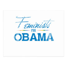 Feminists for Obama Faded.png Post Card