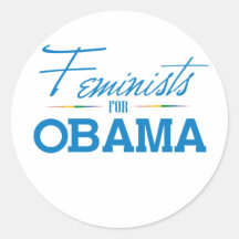 FEMINISTS FOR OBAMA -.png Round Sticker