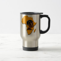 Femme africaine sur le continent mug à café