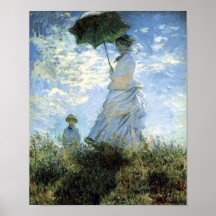 Femme avec le parasol par la copie de Monet Posters