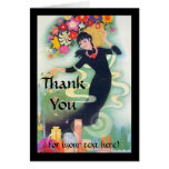 Femme de Deco avec la coutume de Merci de remous e Carte