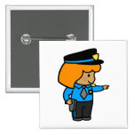 Femme de police badge avec épingle