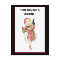 Femme Fatale Murder Mystery Invitation Postcard