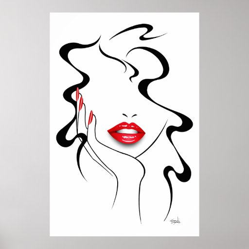 Femme sexy Fatale font face à l'affiche 40x60