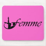 Femme Silhouette-bk Mouse Pad