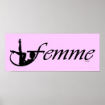 Femme Silhouette-bk Print