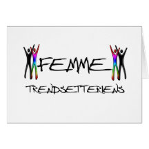 Femme trendsseter greeting cards