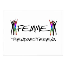 Femme trendsseter postcard