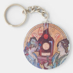 Femmes de consommation de vin porte-clés
