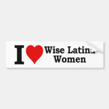 Femmes sages d'I (coeur) Latina Autocollants Pour Voiture