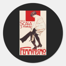 Femminismo Round Stickers