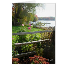 Fence, Flowers, Foliage, S Cyr Cards
