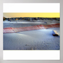 Fence in sand print
