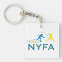 Fence NYFA Keychain double-sided w/logo Square Acrylic Keychains