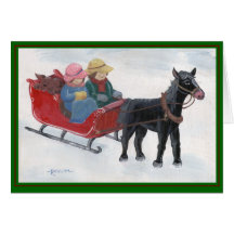 Fencepost Folks Warm holiday Wishes Greeting Card