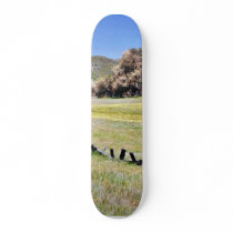 Fences Fields Meadows Trees Custom Skate Board