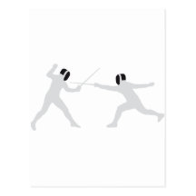 fencing postkarte