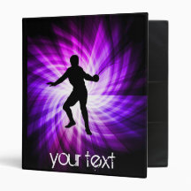 Fencing Silhouette; purple Binder