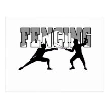 Fencing T-shirts and GIfts. Post Cards