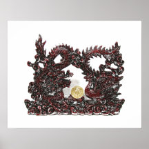 Feng Shui Dragon & Phoenix Print
