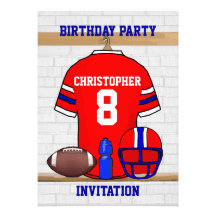 Fer personnalisé Jersey de grille du football Cartons D'invitation Personnalisés