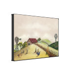 Ferme de pays impression sur toile