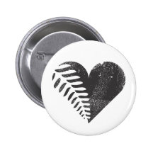 Fern Heart Pinback Buttons