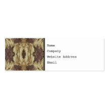 Fern Pattern Graphic. Khaki and brown. Business Card Templates