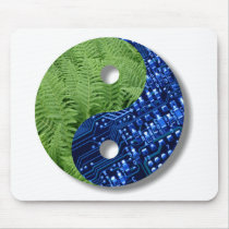 ferns and computer chip mousepads