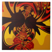 Ferocious – Amber & Orange Sprite Ceramic Tiles