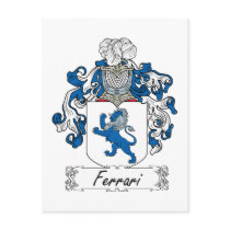 Ferrari Family Crest Post Card