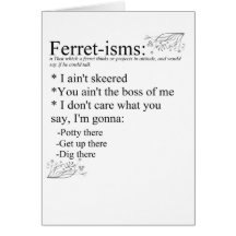 Ferret-isms & Sayings Cards