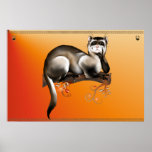 Ferret On A Branch Poster posters