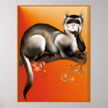 Ferret On A Branch Poster