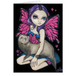 "Ferret with Butterfly Wings" Greeting Card