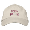 Ferrets Rule Embroidered Funny Hat embroidered hats